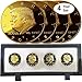 Donald Trump 1st Term 4 Year Coin Set, Collector’s Edition, Gold Plated Replica Coins 2017, 18, 19, 20, Rectangle Display Case, Cert. of Auth. (1st Term Rect. Blk.)