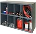 Durham 396-95 Gray Cold Rolled Steel 8 Opening Bin with Slope Shelf Design, 33-3/4