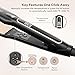 Hair Straightener Flat Iron with Wider 1.65 in Floating Plate, Anjou Professional Hair Straightener with PTC Core and Tourmaline Ceramic, 30 Minutes Shut-Off, Dual Voltage