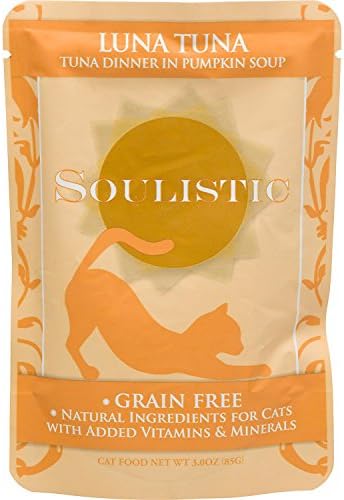 Soulistic Luna Tuna Dinner in Pumpkin Soup Cat Food Pouches, 3 oz, Case of 16, 16 X 3 OZ