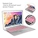 iCasso Compatible with MacBook Pro 15 Inch Case 2019-2016 Release Model A1990/A1707 Bundle 5 in 1, Hard Plastic Case,Sleeve,Screen Protector,Keyboard Cover&Dust Plug for Mac Pro 15 -Rose Quartz