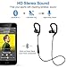 Acekool Bluetooth Headphone, Wireless In-Earphone Sports Stereo Earbuds with Microphone, Support APT-X Low Latency & Water Resistant Secure Fit for Running Exercising (Black)