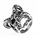 PAURO Men's Stainless Steel Vintage Skull Goat Horn Ring Size 7