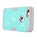iPhone 7 Case, LONTECT Hybrid Heavy Duty Shockproof Diamond Studded Bling Rhinestone Case Dual Layer [Hard PC+ Soft Silicone] Impact Protection for Apple iPhone 7 - Teal/Grey