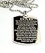 Dad Message Engrave Dog Tag Necklace Pendant 24 inch Stainless Steel Chain Giftpouch and Keyring