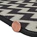 BDK USA Line Design (Chevron/Zigzag) Carpet Floor Mats (White)