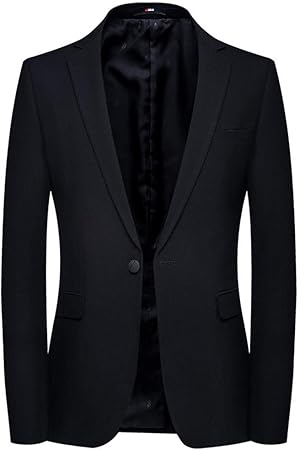 Wyx Herren Klassischer Schwarzer Anzug Herren Business One Button Blazer Jacke Herren Slim Fit Business Club Holiday A 170 M Amazon De Garten