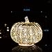 Romingo Mercury Glass Pumpkin Light with Timer for Halloween Pumpkin Decorations Fall and Thanksgiving Decor,Silver, 5.5 inches