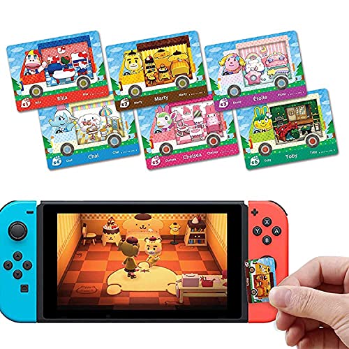 XUXIN Sanrio Animal Crossing New Horizons Cards 6 Pcs, ACNH Amiibo
