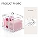 Oun Nana Transparent Acrylic Qtips Cotton Balls Makeup Holder Makeup Organizer Box - Clear Acrylic 4 stoarge Compartments