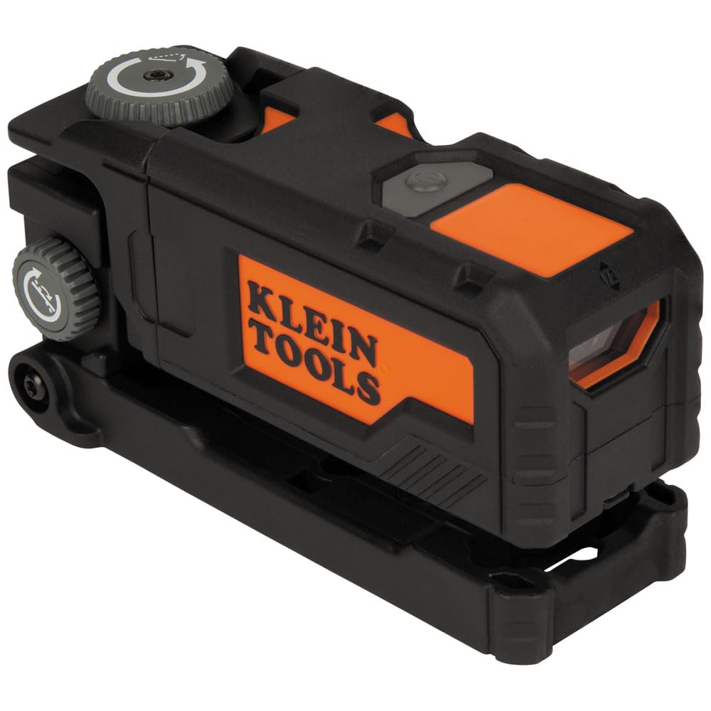 KLEIN TOOLS 93PTL Magnetic Pocket Laser Level, Bright Red Leveling and Alignment Tool, 3 Bubble Vials, 360-Degree Wall Attachment, Picture Hanging