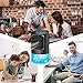 OVPPH Portable Air Conditioner Fan, Personal Fan Desk Fan Space Air Cooler Mini Table Fan Air Circulator Ultra-Quiet Purifier Cooling Fan with Handle and 7 Colors LED Lights for Home, Office, Dorm