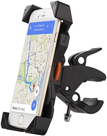 Bike Mount, Timibis Universal Cell phone Bicycle Rack Handlebar &amp; Motorcycle Holder Cradle for iphone 7 7+ 6s 6 6+ 5,Samsung Galaxy S5 S6 S7 S8 Note or any Smartphone