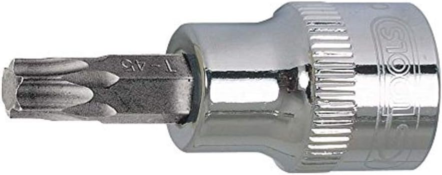 KS Tools 922.1687 Ultimate 55 mm 1/2 T55 Torx Screwdriver Socket, Chrome Satiné