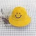 Smiley Face Embroideried Fisherman Bucket Hat,Crytech Fashion Hipster Plain Packable Uv Protection Fishing Sun Cap Casual Wild Solid Outdoor Travel Visor for Couples Teens Boy and Girl (Yellow)thumb 2