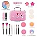Biulotter 21pcs Kids Makeup Kit for Girls Real Kids Cosmetics Make Up Set with Cute Cosmetic Bag, Eyeshadow/Lip Gloss/Blush, Washable Play Makeup for Little Girls Xmas Birthday