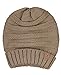 NYFASHION101 Exclusive Oversized Baggy Slouchy Thick Winter Beanie Hat - Taupe