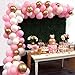 Balloon Garland Arch Kit 16Ft Long 112pcs Pink White Gold Balloons Pack for Girl Birthday Baby Shower Bachelorette Party Centerpiece Backdrop Background Decorations primary