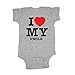 So Relative! Unisex Baby I Love My Uncle (Red Heart) Heather Grey Baby Bodysuit