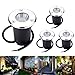 ALOVECO Landscape Lights LED Well Lights 3W 12V-24V Ground Lights IP67 Waterproof Low Voltage Landscape Lighting Spotlight for Driveway, Deck, Step, Garden Lights Outdoor, Warm White (4Pack)
