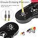 HAUEA Crimping Tool Kit AWG 23-7 Crimper Pliers set with 1350pcs 0.25-10mm²Wire Ferrule Terminals Kit Self-Adjustable Rachet.