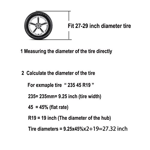 GunHyi Rv Trailer Tire Cover Set of 4, Four Layers Leather Grain Camper Motorhome Truck Wheel Cover, Sun Rain Snow UV Protection, Universal Fit 27-29 Inch Tire Diameter