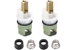 Kootesday RP25513 Faucet Replacement Assembly for Delta Bathroom Faucet 3 Hole, 2 Handle Faucet Repair Kit for Delta, Includes RP24096 Cartridge, RP4993 Seat and Spring, RP24097 1/4 Turn Stop, 2 Pack