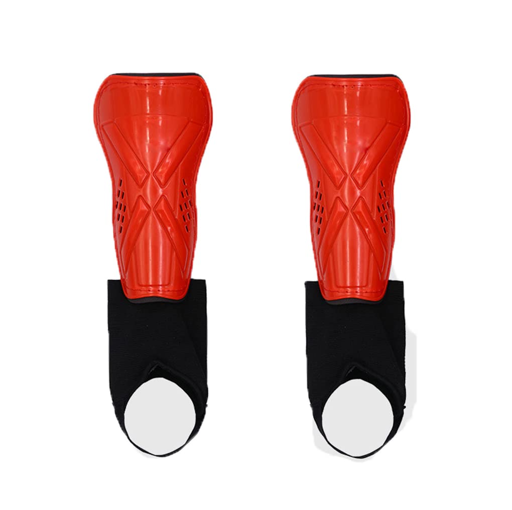 Kids Adjustable Soccer Shin Guards with Ankle Sleeves, Girls Boys Collision Avoidance Footall Leg Protector Equipment Calf Protective Gear Shin Pads Brace Sports Shin Supports