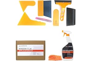 MotoShield Pro 9-Piece Window-Film Car Tint Application Kit, Clear Bra, PPF DIY Window-Tint Installation Tools, Includes 500 mL Tint Application Spray