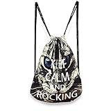 Hoxis Rock Punk Style Animal Pattern Nylon Drawstring Bags Shoulder Backpack