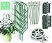 Indoor Plant Trellis for Climbing Plants Bundle Pack - 6 Leaf Shape Garden Plant Supports Houseplants Trellis, 18 Plant Clips, 12 Zip Ties, 1 Roll Wire Twist Tie for Potted Vine Vegetable Flower