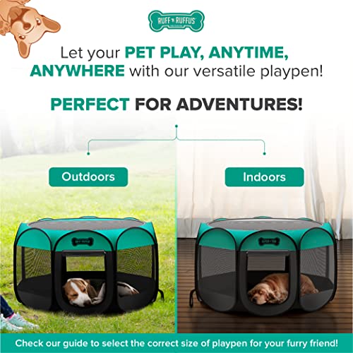 Ruff 'n Ruffus Portable Foldable Pet Playpen + Free Carrying Case