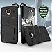 Zizo Bolt Series Compatible with Motorola Moto Z Case Military Grade Drop Tested with Tempered Glass Screen Protector, Holster Black