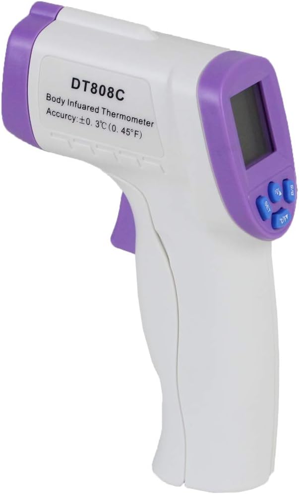 Thermometer, Infrared Temperature Non-Contact Digital Infrared Temperature Gun 32-42℃(89-107℉) with Backlight (White)