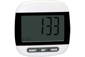 KOWAKU Pedometer for Walking Accurate Step Counter Simple Clip on with Digital Display Electronic Pedometer Step Counters for Men Women Jogging, Black