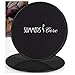 Sliding Discs, Gliding Discs,Smooth Exercise Core Sliders Reversible for use on Carpet or Hard Floors Abdominal Workout - Total Body Workout Equipment - Home Gym for Increased Stamina Burn Fat (Black)
