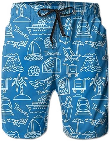 水着 メンズ サーフパンツ 海水パンツ ボードショーツ 海パン トラベル パターン ビーチパンツ スイムショーツ メッシュインナー 通気 速乾 おしゃれ 人気 ボーダー 短パン 水陸両用 アウトドア 海水浴 街着スイムウェア Tarunniketanpublicschool Com