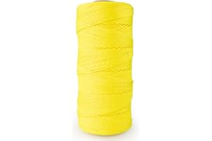 Rope & Cord Mason Line – High Visibility Nylon Twine for Landscaping, Gardening, Construction, and More – Neon Yellow 1000 ft