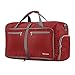 Gonex 60L Packable Travel Duffle Bag Foldable Duffel Bags for Luggage Gym Sports Camping Travelling Cycling Storage Shopping Water & Tear Resistant Red