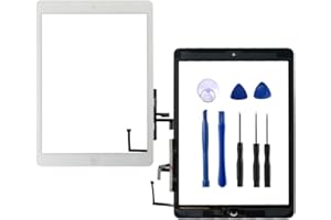 KAKUSIGA New Touch Screen Glass Digitizer Assembly Replacement Compatible for iPad 5 Air 1st Generation Modle A1474 A1475 A1476 with Home Button,Camera Holder,Preinstalled Adhesive,Tool Kit.(White)