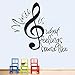 Removable DIY Wall Note Decor Stickers, Music Note is What Feelings Sound Like Letter Words Wall Stickers Decal Home Decor Art Mural (Black)