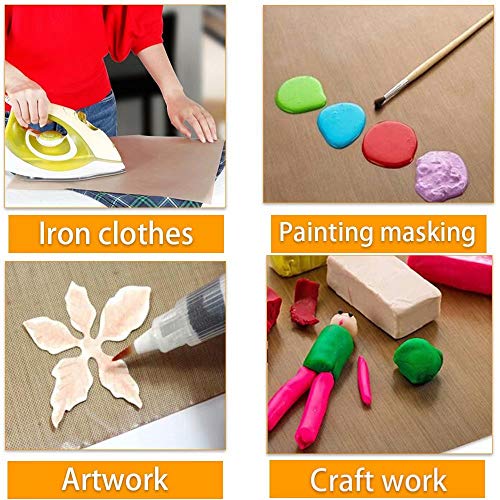 OUOSY NonStick PTFE Teflon Sheet for Heat Press 16" x 24 Reusable Transfer Sheets for TShirt