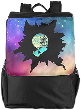 Bright Ideas Skateboard On Moon Travel Casual Backpack Hiking Rucksack School Bag Daypack