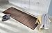 mDesign Water-Resistant Bamboo Floor Mat for Bathroom - Extra Large, Mocha Brown
