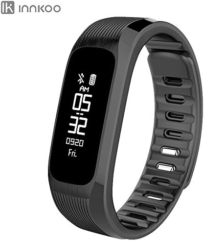 Waterproof Fitness Activity Tracker Watch with Heart Rate Monitor, InnKoo U9 Pedometer Steps Calories Counter Smart Sleep Tracker Bracelet Wristband Sports Band, for Kids Seniors Women Men (Black)
