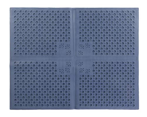 Petlinks Purr-fect Paws Multipurpose Cat Litter Mat - Blue, Large