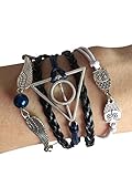 Wolf Infinity Silver Color Leather Braid Bracelet Rope Leather Bracelet