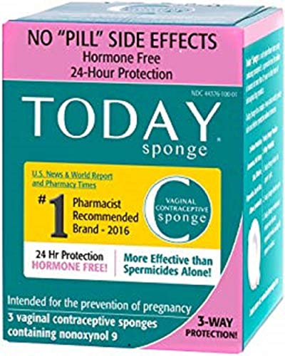 Today Sponge Vaginal Contraceptive Sponges 3 ct (3 Boxes - 9 Sponges Total)