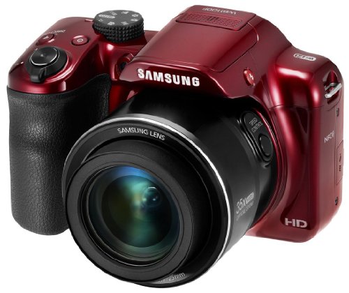 Samsung WB1100 16.2MP SMART Camera (Red)-(Certified Refurbished)
