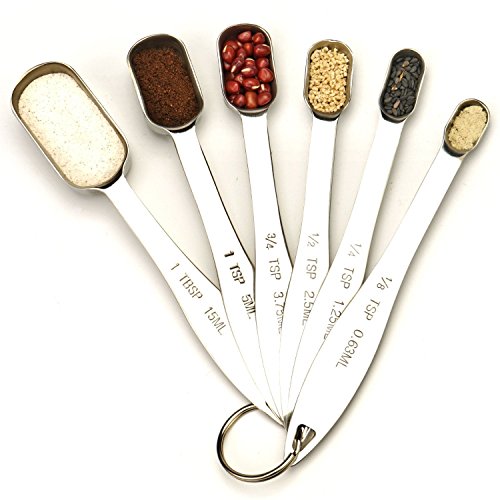 Buy MGcool Stainless Steel Measuring Spoons, Set of 6 for Measuring